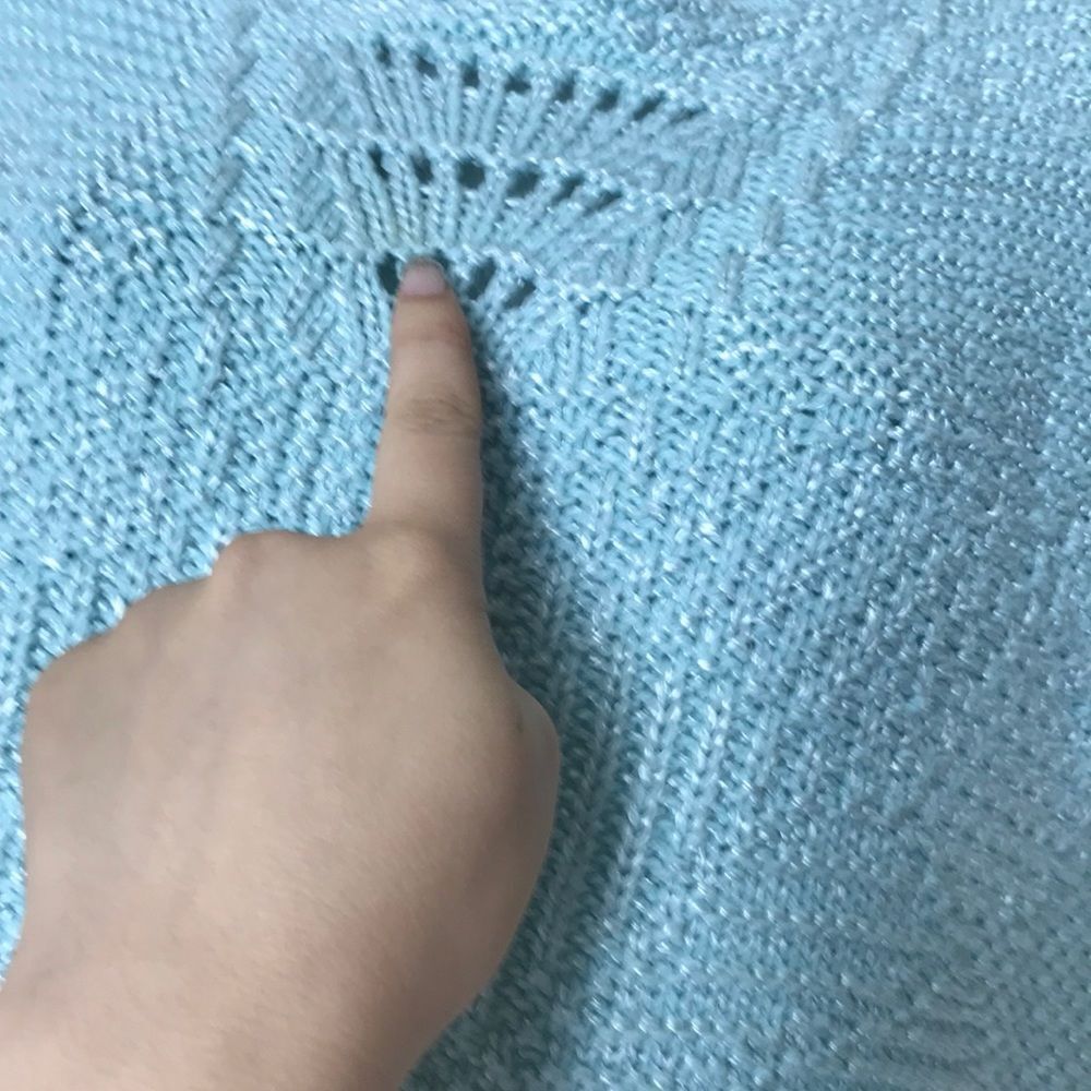 Vintage Baby Blue Knit Top | Cross-Country Knits. - Picture 3 of 8